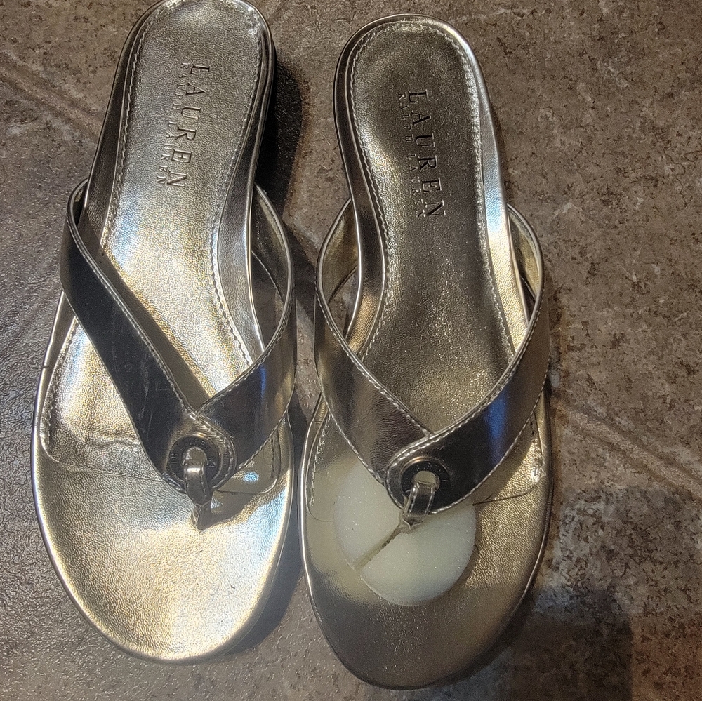 Gold Ralph Lauren sandals